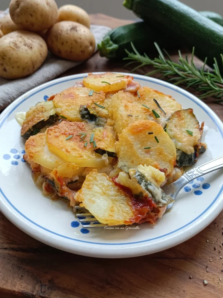 Sformato di patate e zucchine al forno Sformato di patate e zucchine al forno
