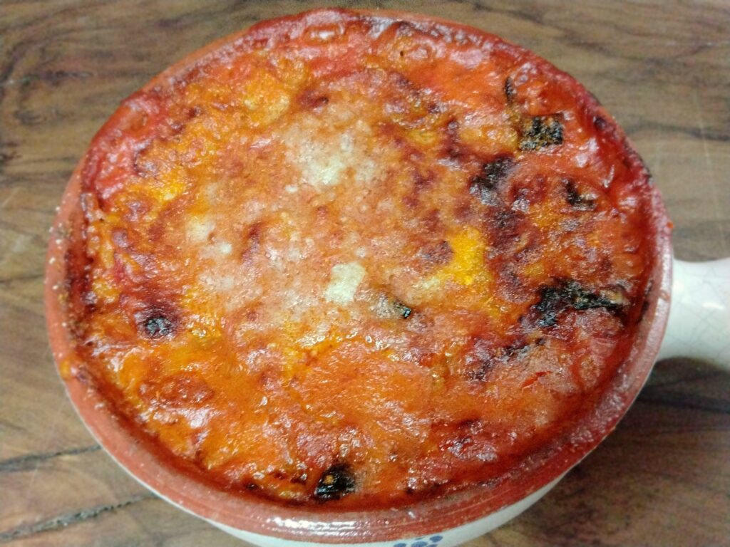 Sformato di riso alla parmigiana di melanzane