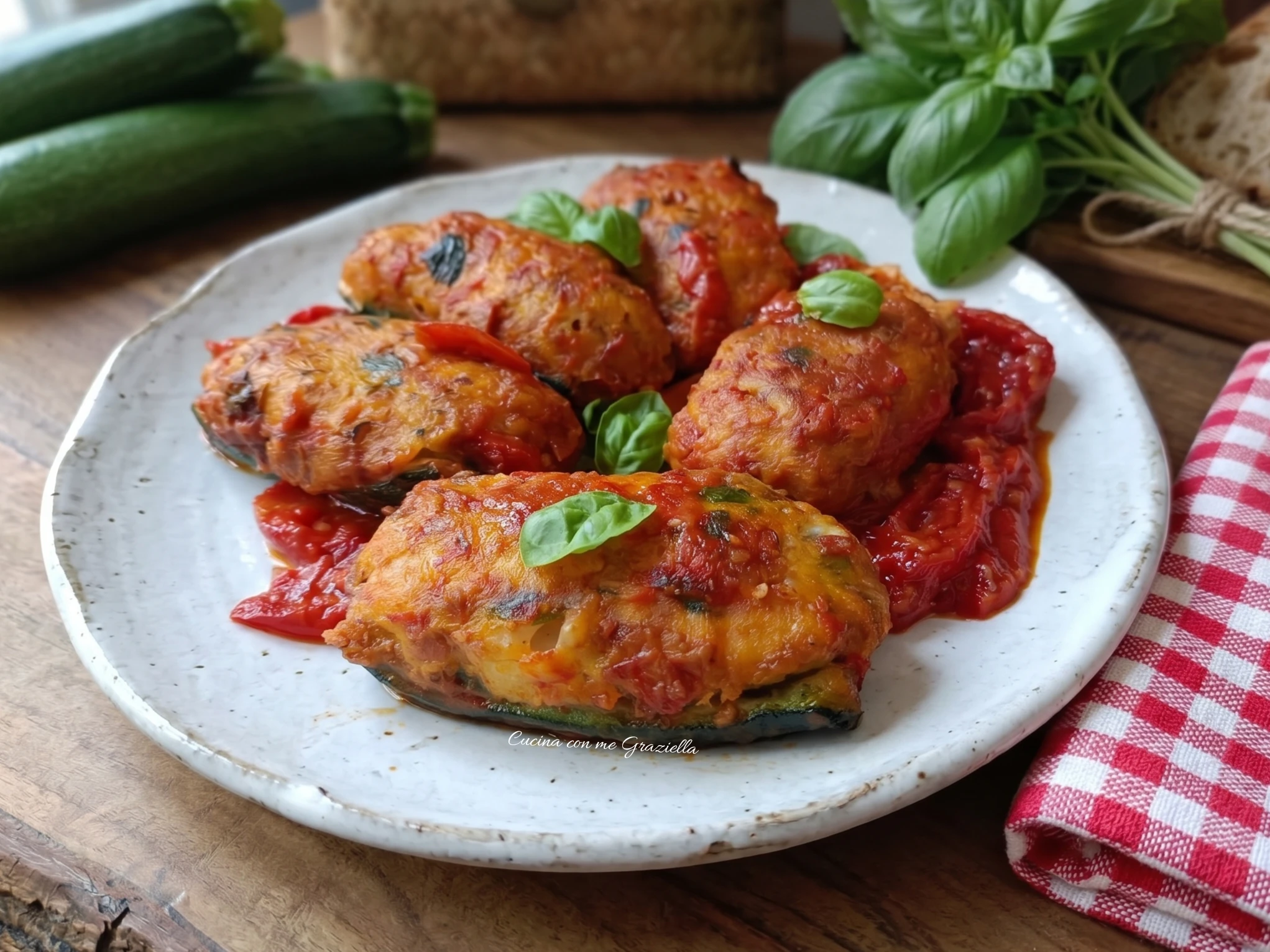 Zucchine ripiene alla calabrese